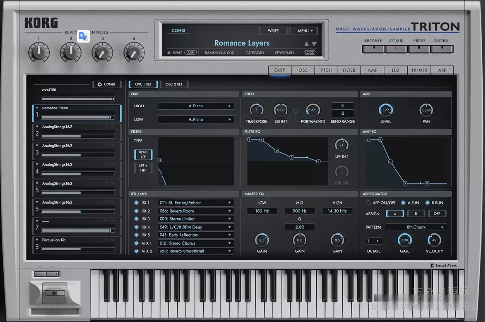 [合成器插件]KORG TRITON Extreme v1.1.1 [WiN]（560Mb）