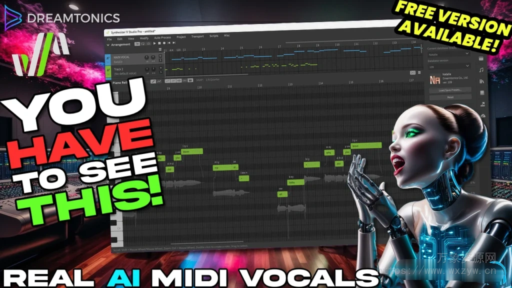 [AI中文歌唱合成软件]Dreamtonics Synthesizer V Studio Pro v1.9.0+语音库+安装方法 [WiN]（4.39GB）