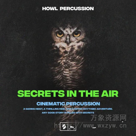 [影视打击乐采样]Montage By Splice Sounds Secrets In The Air Cinematic Percussion [WAV]（612Mb）