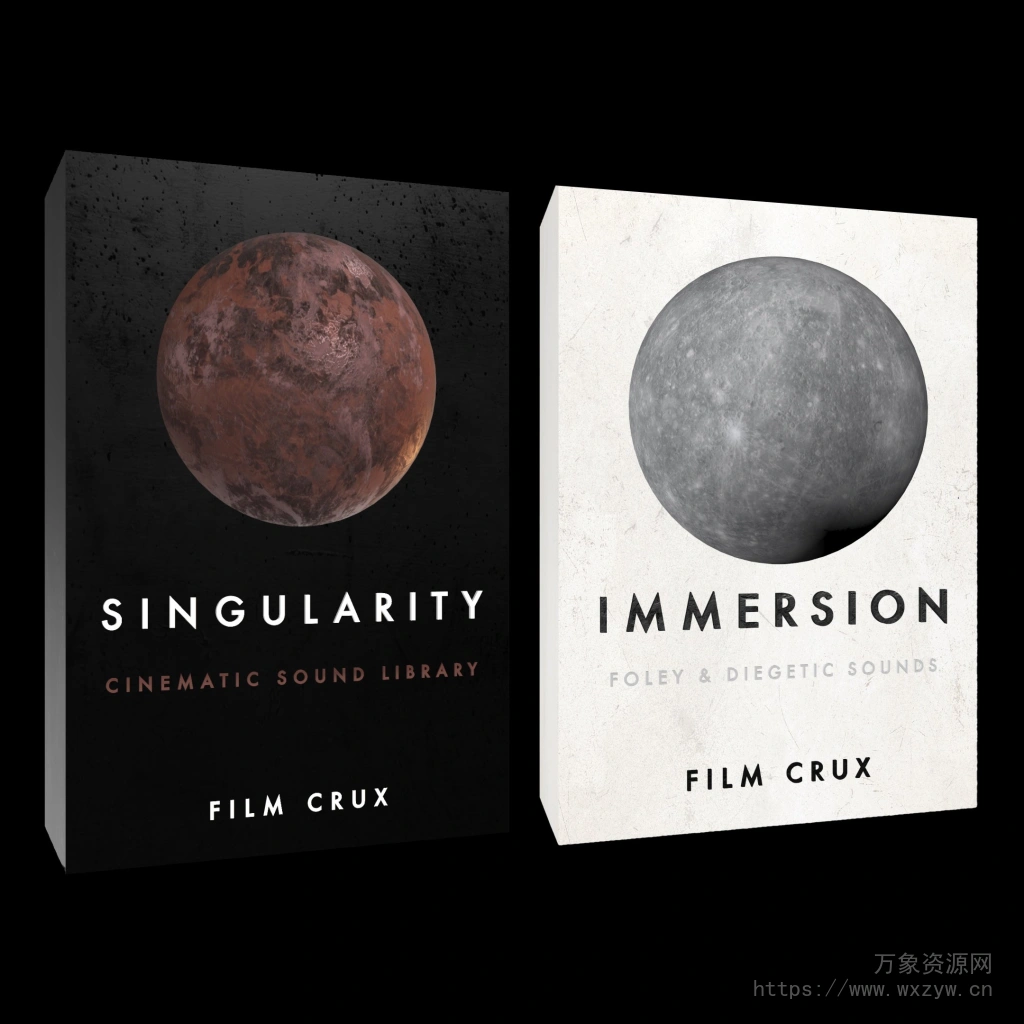[2套电影制作人必备音效库合集]Film Crux Singularity 2/1 Cinematic Sound Effects Library [WAV]（597Mb+ 652Mb）