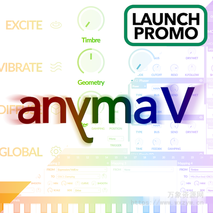 [混合物理建模虚拟乐器插件]Aodyo Instruments Anyma V v1.2.2 [WiN]（4.4Mb）