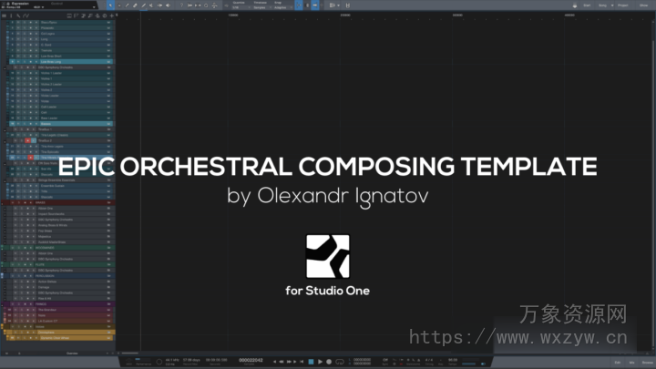 [Studoi One工程模板影视管弦乐]Olexandr Ignatov Epic Orchestral Template (Studio One)（36Mb）