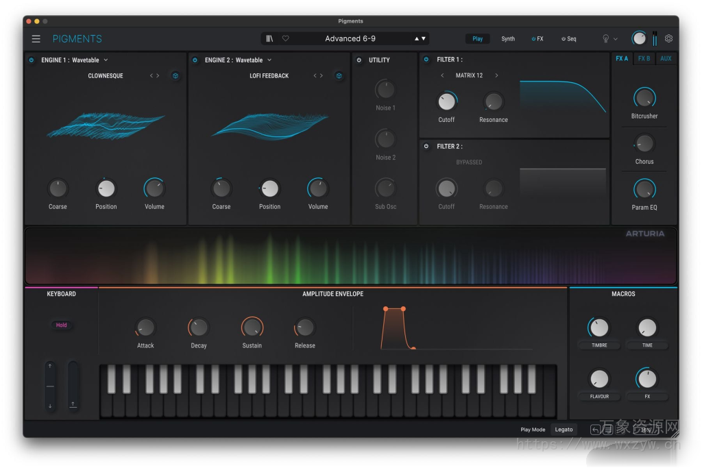 [Arturia旗舰级复音合成器]Arturia Pigments v5.0.2 CE/U2B [WiN，MacOSX]（2.3Gb）