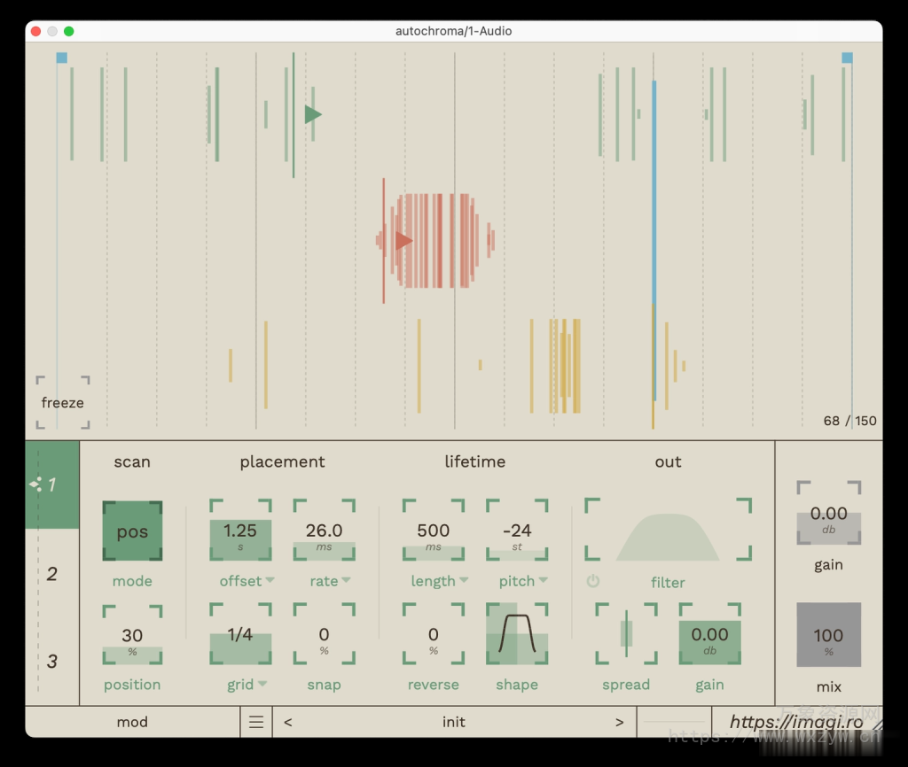 [多功能颗粒效果器]Imagiro Autochroma v1.25.4 [WiN, MacOSX]（99.49Mb）