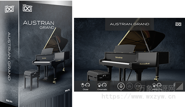 [Falcon音色库预置音色库三角钢琴]UVI Soundbank Austrian Grand v1.0.3（2.98Gb）