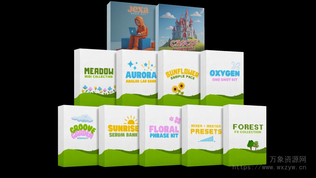 [音乐制作素材套件]Tumfy Groove Garden Production Suite [WAV, MiDi]（2.2Gb）