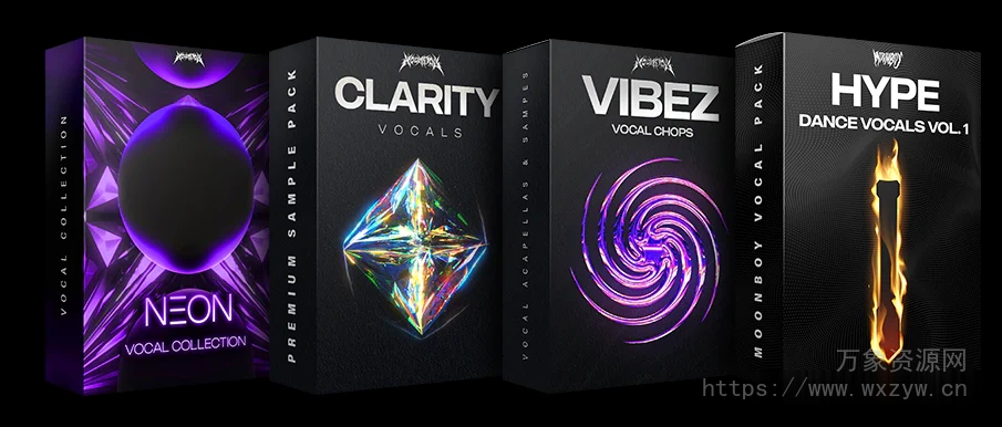 [4款高级人声合集]Moonboy 2024 Ultimate Vocal Collection [WAV]（376Mb）