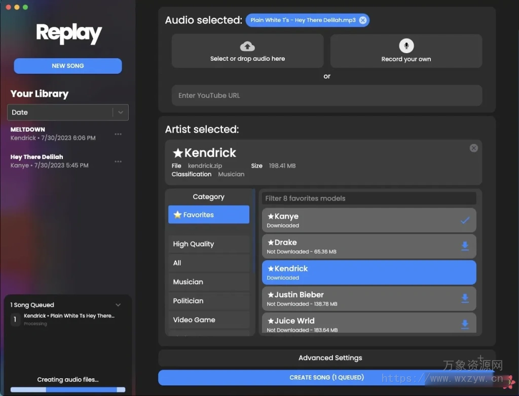[高级AI克隆翻唱分离工具]Rubin AI Replay v4.2.3 [WiN, MacOSX，LiNUX ]（520Mb）