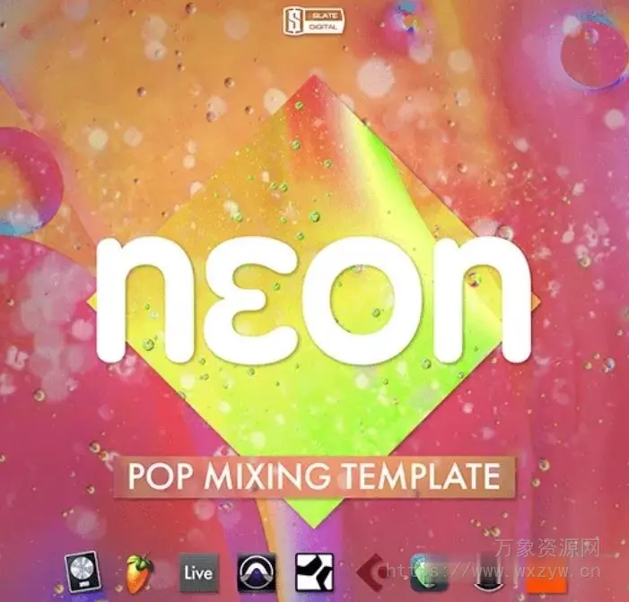 [流行混音模版]Slate Academy Neon Pop Mix Template TUTORiAL MULTiFORMAT (158.60 MB)