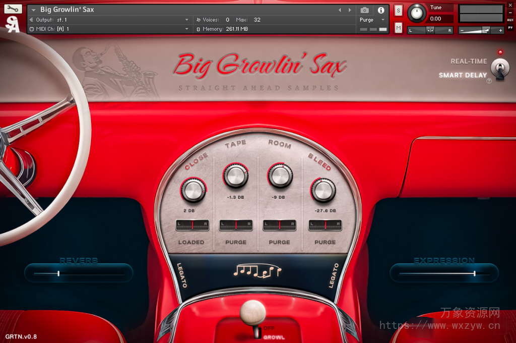 [怀旧萨克斯音源]Straight Ahead Samples Big Growlin Sax v1.1 [KONTAKT]（2.05Gb）
