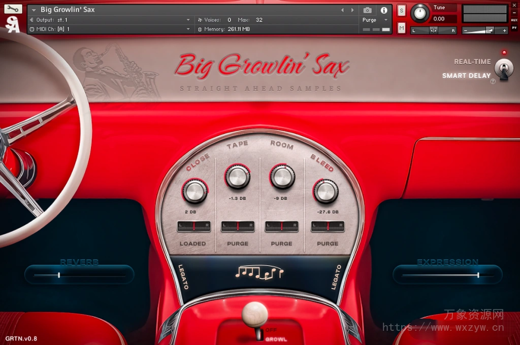 [怀旧萨克斯音源]Straight Ahead Samples Big Growlin Sax v1.1 [KONTAKT]（2.05Gb）