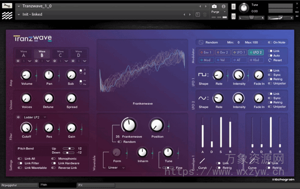 [经典波表合成器音源]Echograin Tranzwave [KONTAKT]（53Mb）
