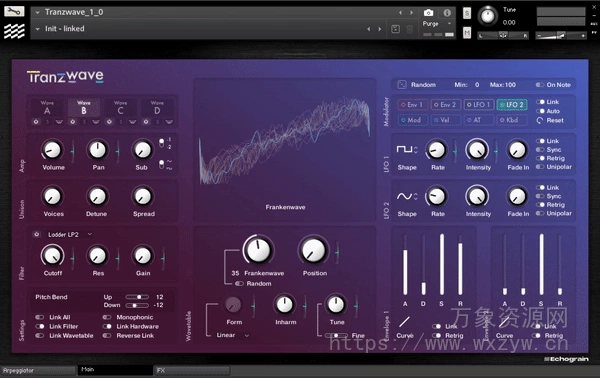 [经典波表合成器音源]Echograin Tranzwave [KONTAKT]（53Mb）