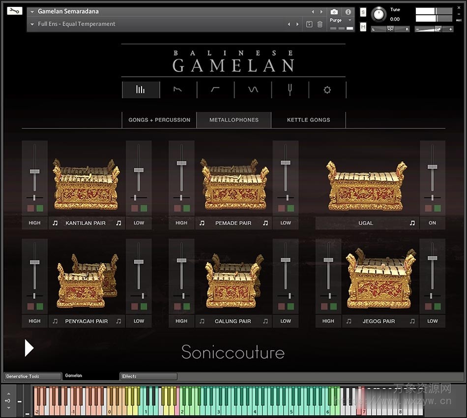 [甘美兰合集乐器音源]Soniccouture Balinese Gamelan II v2.1.0 [KONTAKT]（13.02Gb）