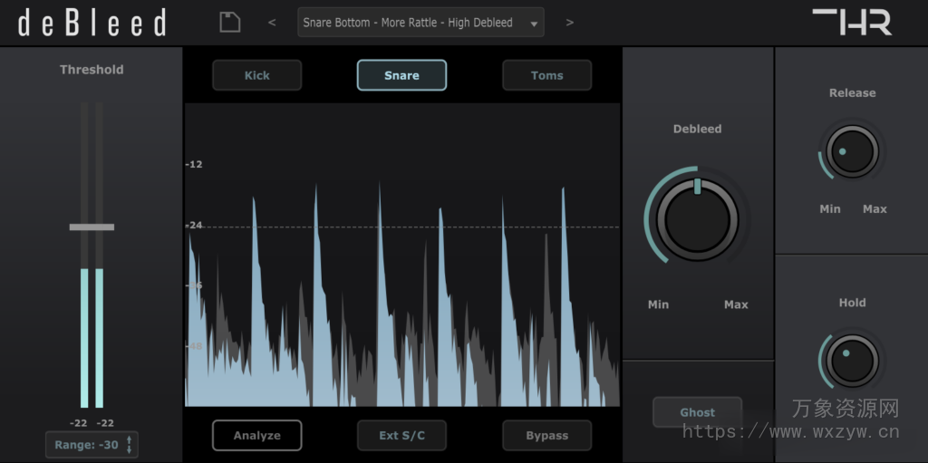 [噪声门插件]THR DeBleed v1.1.1  [WiN]（9.11Mb）