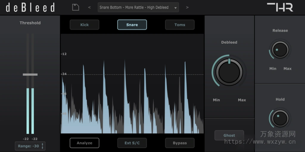 [噪声门插件]THR DeBleed v1.1.1  [WiN]（9.11Mb）