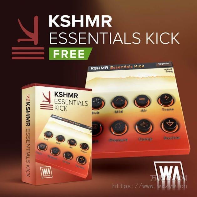 [低音鼓塑形工具]WA Production KSHMR Essentials Kick v1.1.0 VST VST3 AU AAX [WiN, MacOSX]（25MB）