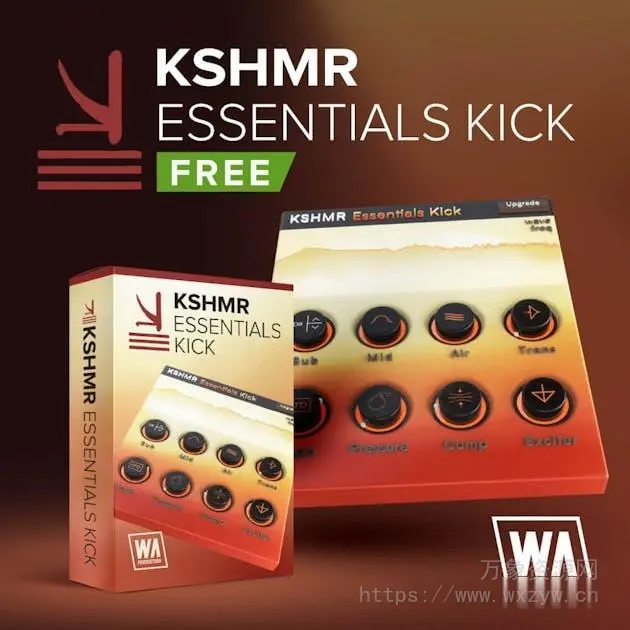 [低音鼓塑形工具]WA Production KSHMR Essentials Kick v1.1.0 VST VST3 AU AAX [WiN, MacOSX]（25MB）