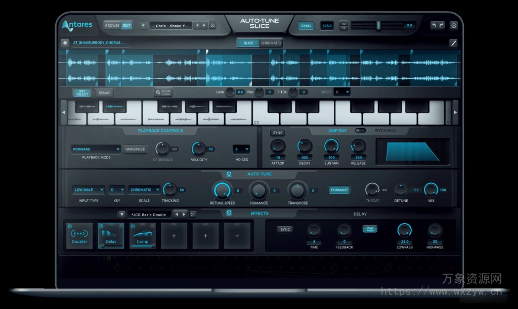 [人声采样合成混合器]Antares Auto-Tune Slice v1.2.0 CE [WiN]（1Gb）
