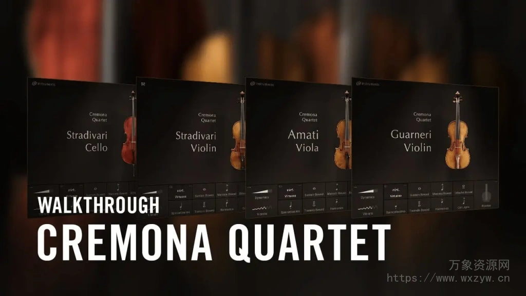 [影视弦乐四重奏音源]Native Instruments Cremona Quartet [KONTAKT]（91.26Gb）