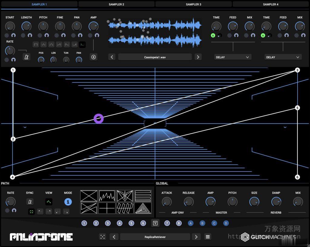 [颗粒采样器]Glitchmachines Palindrome 2 v2.0.0 [WiN, MacOSX]（1.01Gb）