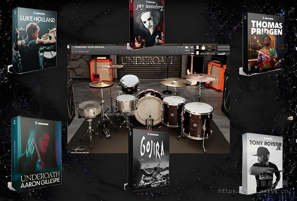 [全家桶9套]MixWave 金属摇滚现代流行嘻哈Trap复古架子鼓系列音源 [KONTAKT]（136.03GB+）