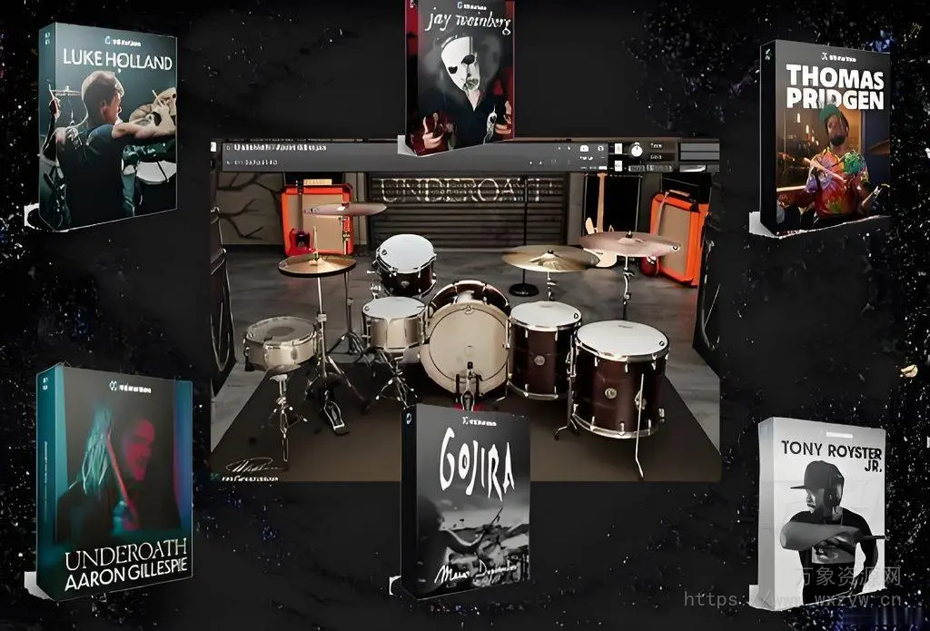 [全家桶9套]MixWave 金属摇滚现代流行嘻哈Trap复古架子鼓系列音源 [KONTAKT]（136.03GB+）