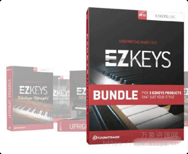 [虚拟钢琴键盘音源合集]Toontrack EZkeys Complete 1.2.5 +安装视频 [WiN, MacOSX]（12GB）
