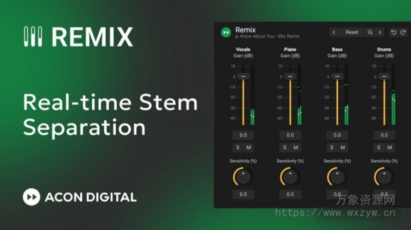 [人工智能实时音乐分离插件]Acon Digital Remix v1.0.5 [WiN]（29.94MB+28.63MB）