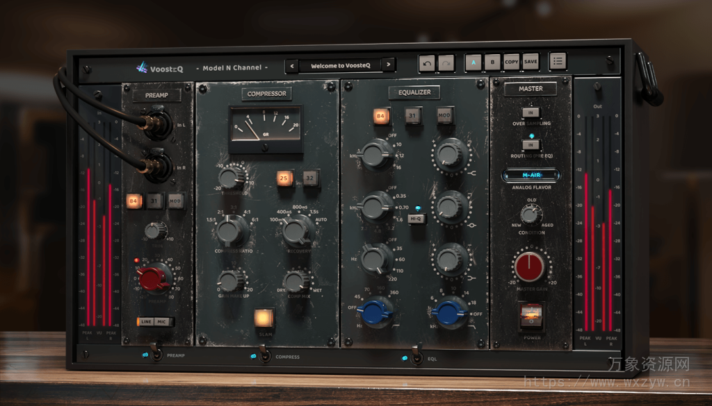[模拟英国制造前置放大器压缩器均衡器通道插件]VoosteQ Model N Channel v1.0.4 [WiN, MacOSX]（371.22Mb）
