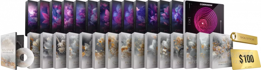 [EDM合成器旋律素材集合]Cymatics SOLSTICE Production Suite [WAV, MiDi]（19.6Gb）