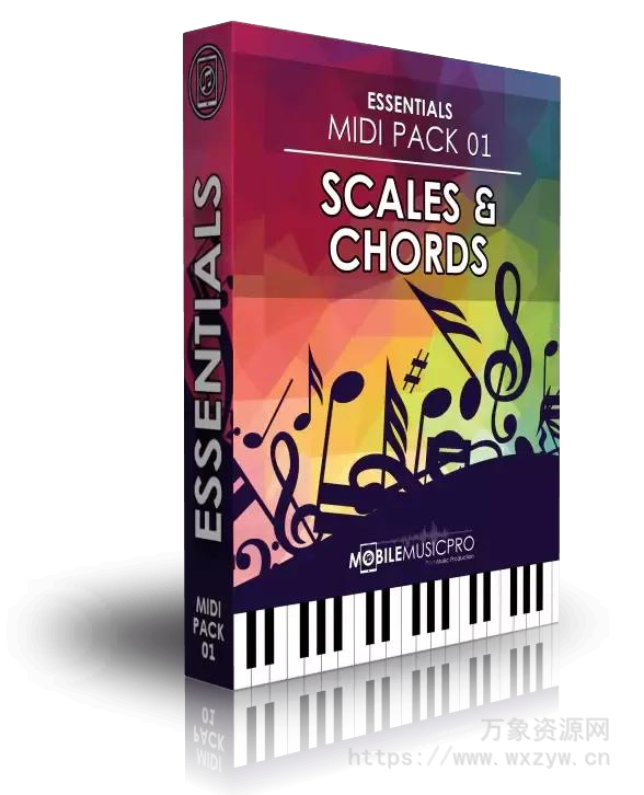 [ 293个音阶与和弦MiDi]Mobile Music Pro Essentials Midi Pack 01 Scales & Chords MiDi [FREE]（7.84Mb）