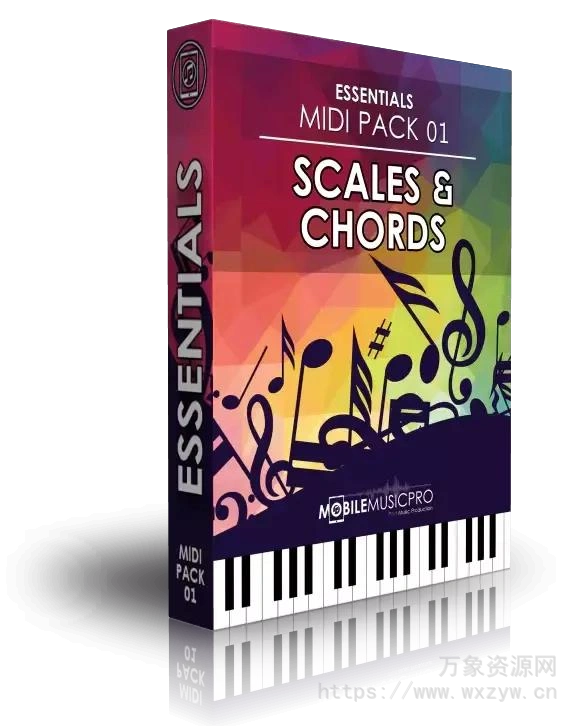 [ 293个音阶与和弦MiDi]Mobile Music Pro Essentials Midi Pack 01 Scales & Chords MiDi [FREE]（7.84Mb）