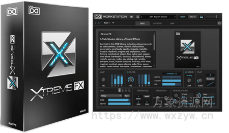 [Falcon音色库拟音音效效果音色合成插件]UVI Soundbank Xtreme FX v1.5.2 v1.5.2 [WiN]（5.52Gb）