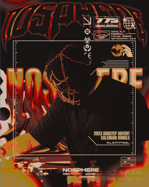 [回响重拍素材Serum预置]Nosphere 2023 Dubstep Advent Calendar Bundle [WAV, MiDi]（390Mb）