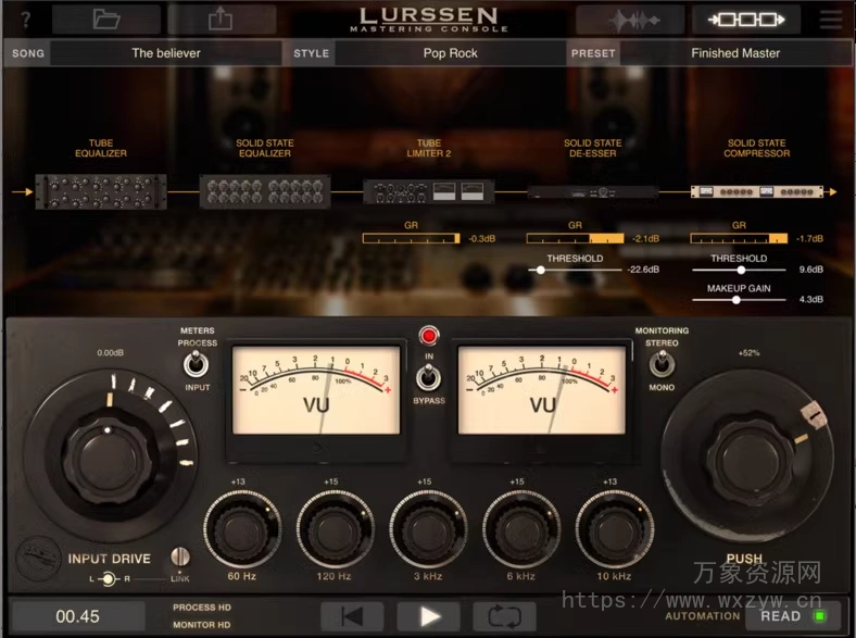 [尊龙一键母带制作工具]IK Multimedia Lurssen Mastering Console v1.1.1 [WiN, MacOSX]（36.24MB+130MB）