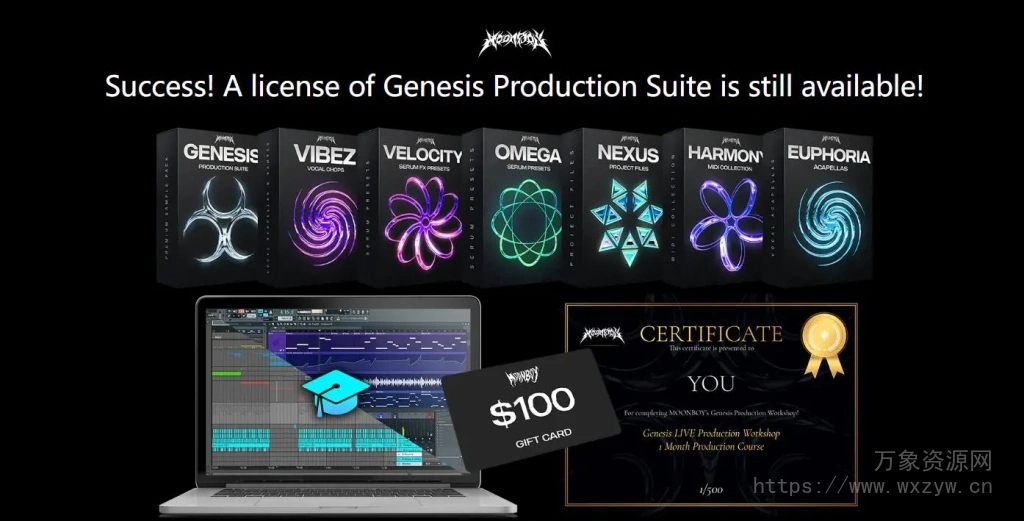 [多风格素材Serum预置Nexus预置套件包]Moonboy Genesis Production Suite [WAV, MiDi]（8Gb）