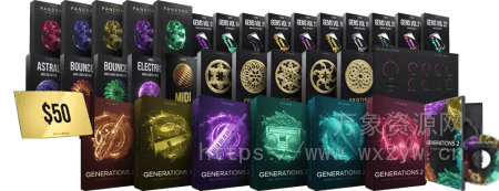 [6个标志性时代风格采样包]Cymatics GENERATIONS 2 + Bonus [WAV, MiDi]（18.95Gb）