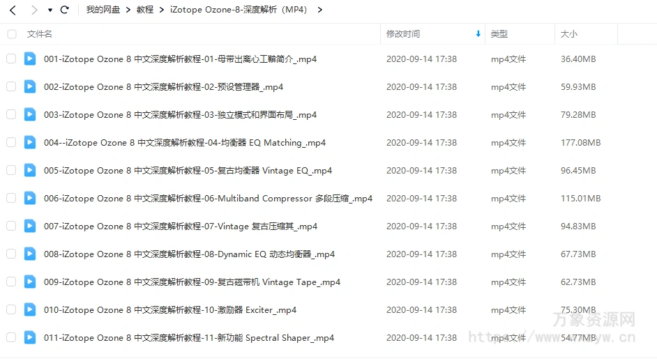 [臭氧教程]iZotope Ozone全插件中文深度解析 完全篇（1.50Gb）