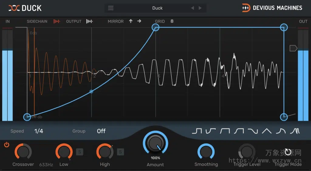 [侧链闪避插件]Devious Machines Duck v1.3.9 [WiN, MacOSX]（25MB）