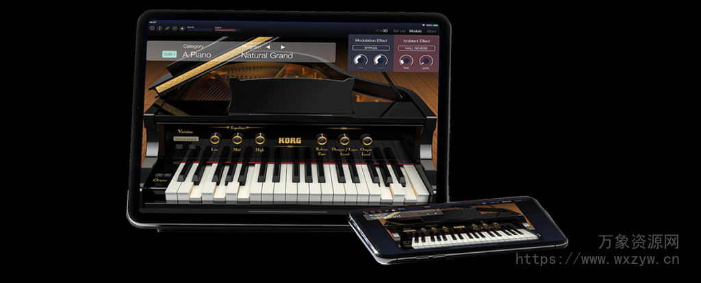 [表演音乐制作工具]KORG Module Pro for iPhone iPad and iPod Touch v4.6.4 [iOS]（1.66Gb）