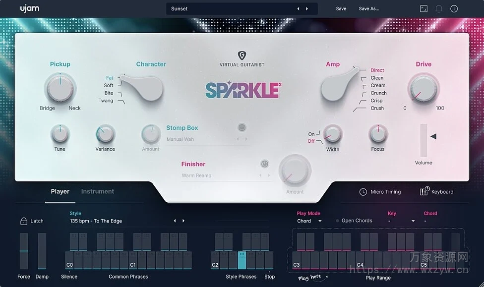 [更新：虚拟吉他手]UJAM Virtual Guitarist SPARKLE 2 v2.3.0  [WiN, MacOSX]（7.23 GB+6.7Gb）