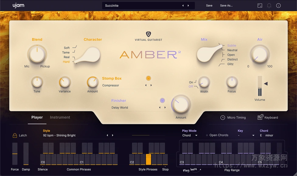 [更新：虚拟吉他手] UJAM Virtual Guitarist AMBER 2 v2.3.0 [WiN, MacOSX]（7.8 GB+7.4 GB）