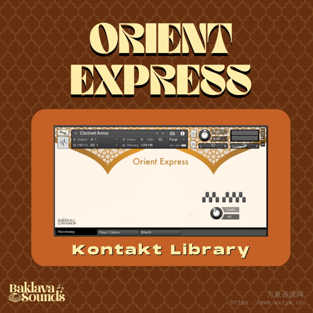 [世界民族阿拉伯中东风格音源]Baklava Sounds Orient Express [KONTAKT]（2.9Gb）