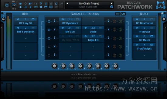 [蓝猫机架]Blue Cat Audio Blue Cat’s PatchWork v2.66 [WiN, MacOSX]（362Mb）