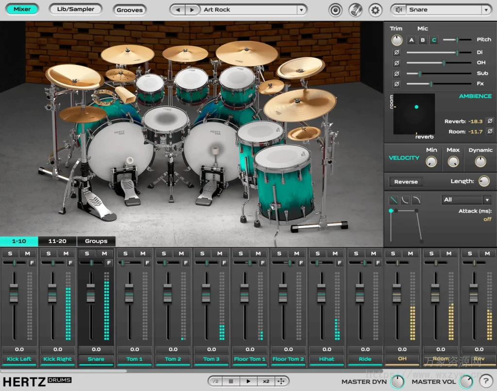 [鼓采样器乐器插件]Hertz Instruments Hertz Drums v2.0.6 [WiN]（17Mb）