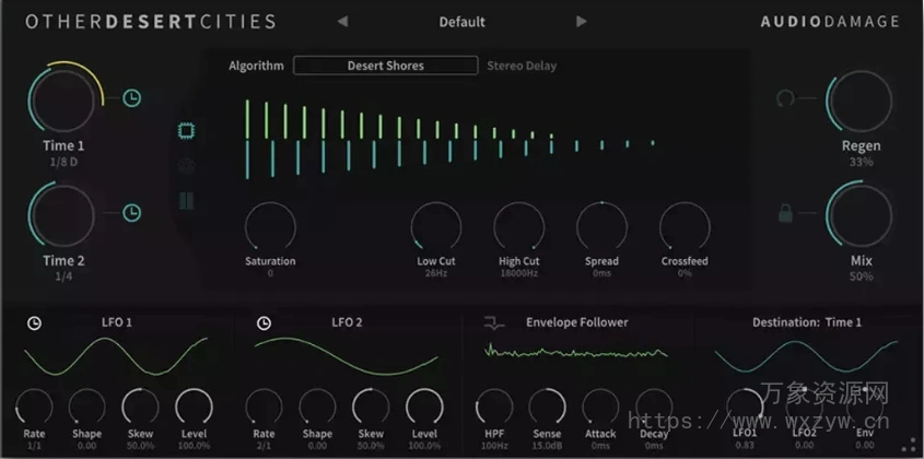 [多功能延迟插件]Audio Damage AD054 Other Desert Cities v1.0.11[WiN, MacOSX]（110.5Mb）