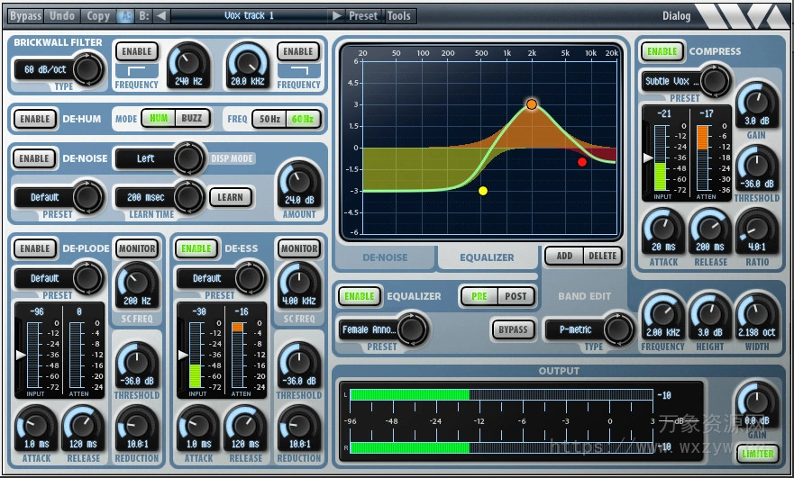 [语音处理通道条插件]Wave Arts Dialog 2 v2.11 [WiN]（7Mb）