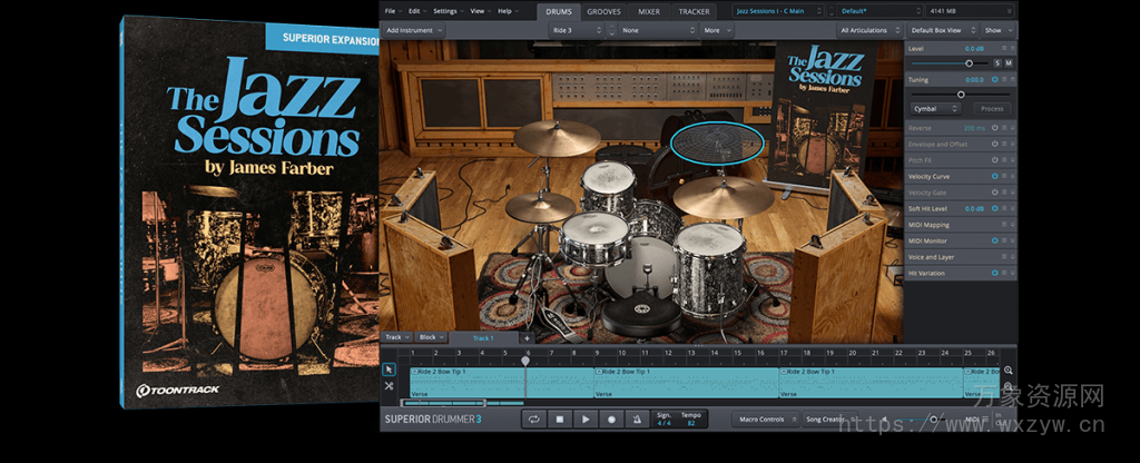 [超级鼓手3扩展库爵士鼓]Toontrack The Jazz Sessions SDX (SOUNDBANK)（149.77Gb）