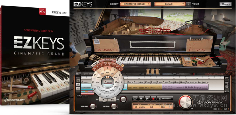 [虚拟钢琴键盘插件] Toontrack EZkeys v2.0.5 [WiN, MacOSX]（1.5Gb）